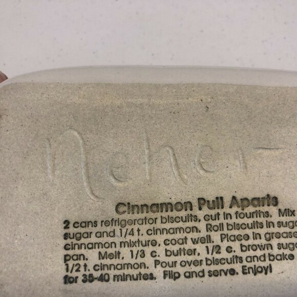 Neher "Clay In Motion" vintage Pottery Apple Design Loaf Baking Dish Recipe 1995 - Picture 4 of 10
